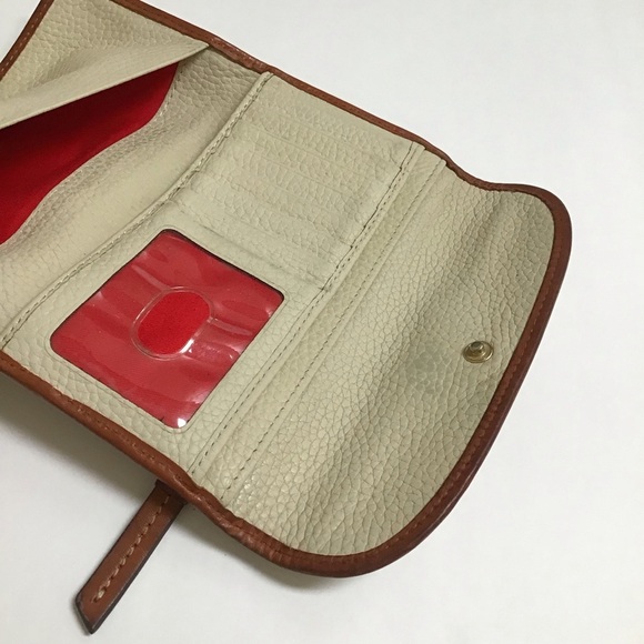 Dooney & Bourke Pebble Grain Leather Continental Clutch Wallet Oyster Color - Picture 11 of 15